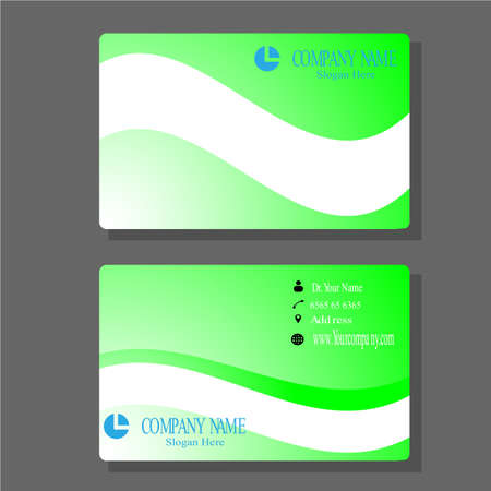 Vector modern creative and clean business card template. Flat designのイラスト素材