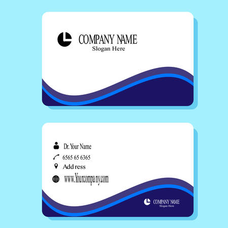 Vector modern creative and clean business card template. Flat designのイラスト素材