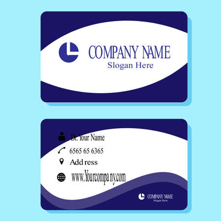 Vector modern creative and clean business card template. Flat designのイラスト素材