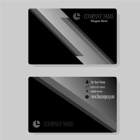 Vector modern creative and clean business card template. Flat designのイラスト素材