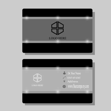 Vector modern creative and clean business card template. Flat designのイラスト素材