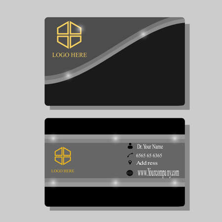 Vector modern creative and clean business card template. Flat designのイラスト素材