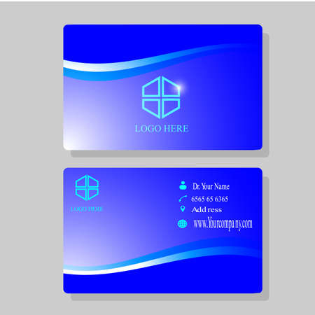 Vector modern creative and clean business card template. Flat designのイラスト素材