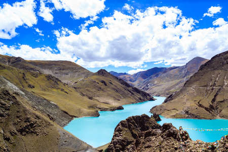 Beautiful landscape   Lake with mountainの写真素材
