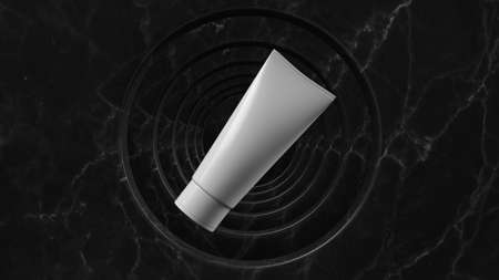 Product of cosmetic on nature podium scene ,3d rendering.の写真素材
