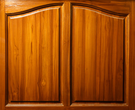 wood background of the window made from the teak treeの写真素材