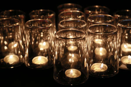 In the Cup candle lightsの写真素材