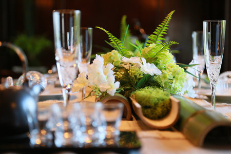 Kitchen table with glass