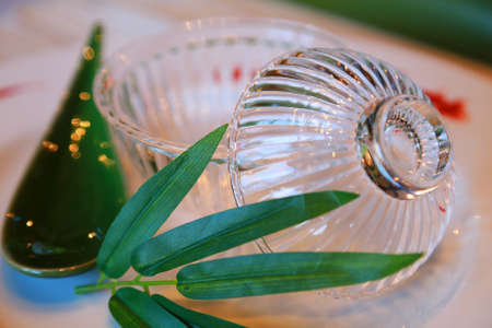 Table glass tablewareの写真素材