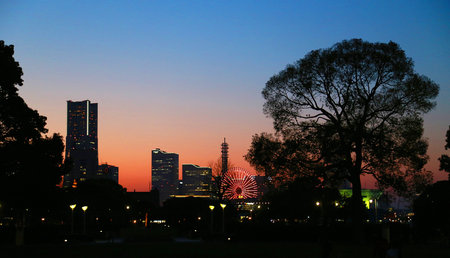Japan Yokohama evening landscape