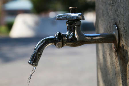 Views of the faucet in the Parkの写真素材