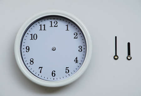 Clock face and minute hand and hour handの写真素材