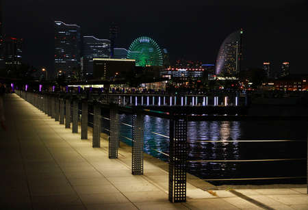 Sight of the port of Yokohama Japanの写真素材