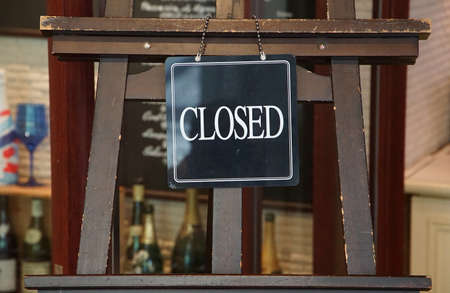 Signboard of the closing of the entranceの写真素材