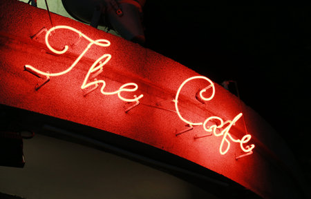 City of night red neon sign
