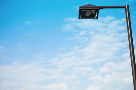 Clear skies and a lamppostの写真素材