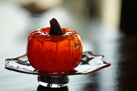 Ornament of the pumpkin of the glassの写真素材