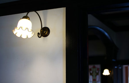 Light on a wall in the roomの写真素材