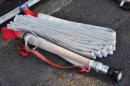 The Japanese firefighting hose which was put in the ground