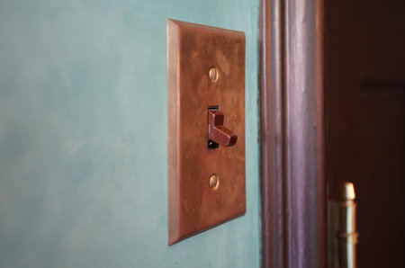 Switch of the light of the wall of the room