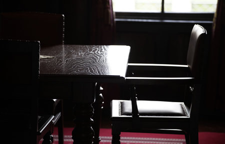 Furniture of the room with the window of the monotone
