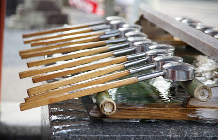 The place that cleanses a hand and a mouth with waterの写真素材