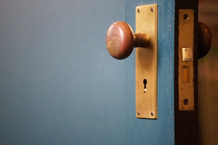 Doorknob of the room doorの写真素材