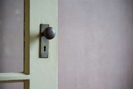 The door knob at the entrance of the roomの写真素材