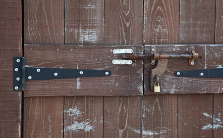 Old door at the entrance of the building