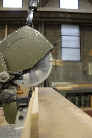 circular saw ready for cutting woodの写真素材