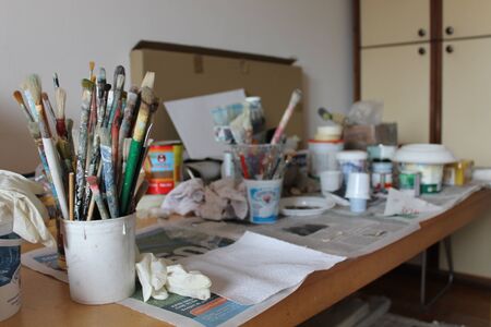 Paint brushesの写真素材