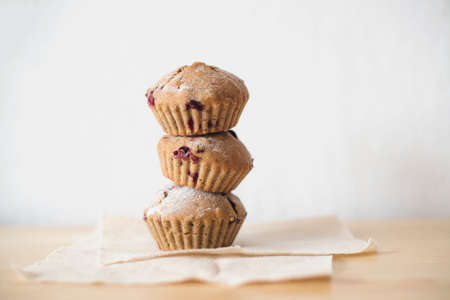 The muffins with cowberryの写真素材
