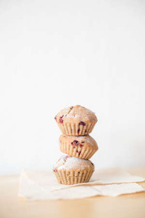 The muffins with cowberryの写真素材