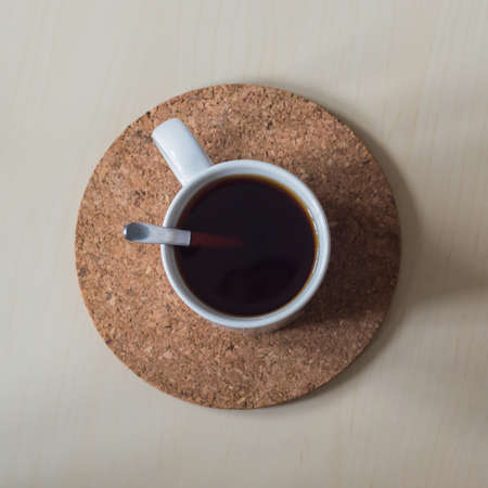 black tea on a cork standの写真素材