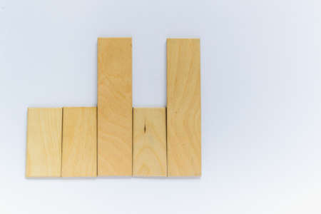 children's natural wooden toys as diagram for bizの写真素材