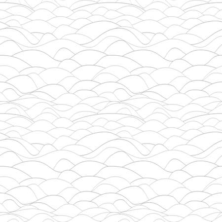 Seamless black and white abstract background as waves or snowdriftのイラスト素材