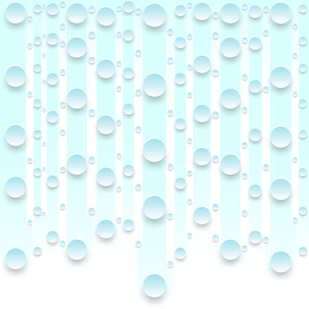 falling snow or water drops of paper effect rounded landscape design for winter or spring backgroundのイラスト素材