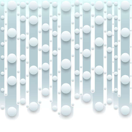 falling snow as winter background, paper effect rounded landscape designのイラスト素材