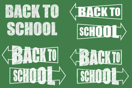 vector illustration of text back to schoolのイラスト素材