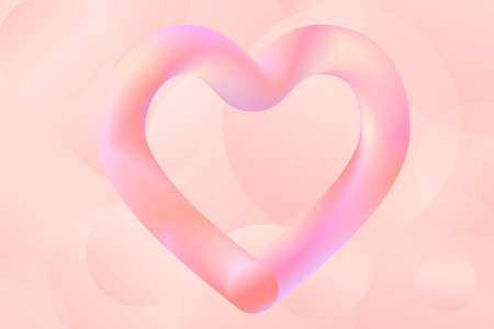 heart shape in modern minimal multicolor vibrant liquid fluid gradient style colors. stock vector illustration clipartのイラスト素材