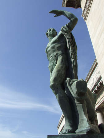 Havana's Capitol entrance south statue, Cubaの写真素材