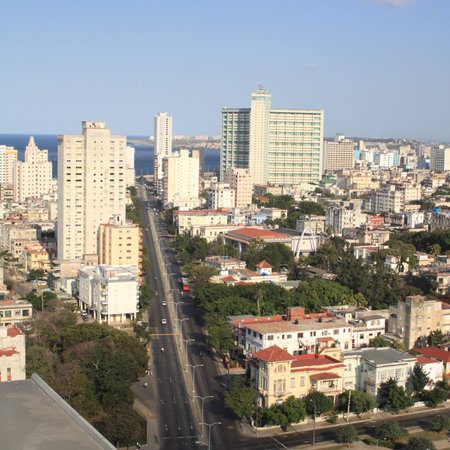 Havana view from a roof of tall building (VI)の写真素材