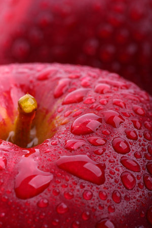 Red apple macro shot