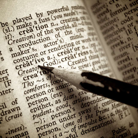 Creative definition pointed out by pencilの写真素材