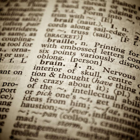 Selective focus on the word "Brain"の写真素材