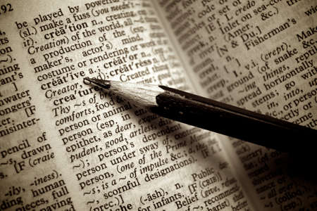 Creative definition pointed out by pencilの写真素材