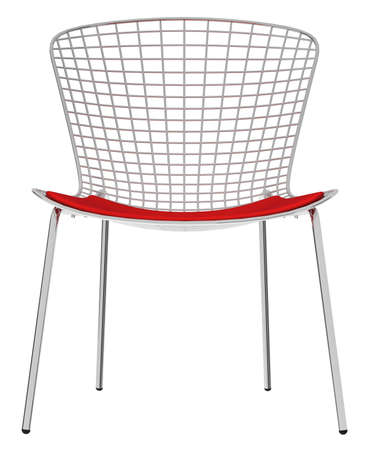 Red chair on white backgroundの写真素材