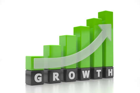 Growth graph barsの写真素材