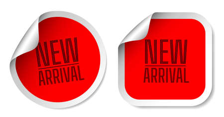 New arrival stickers on white background vectorのイラスト素材