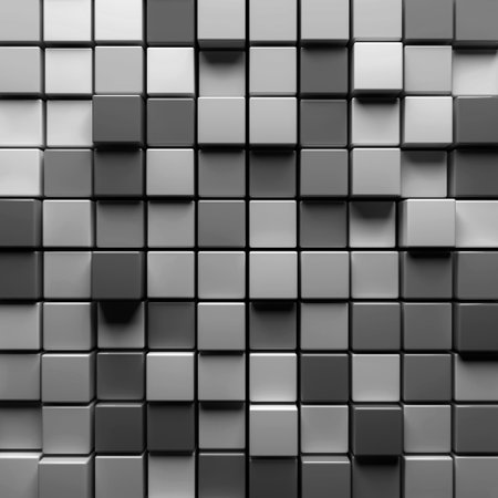 CGI 3d rendering wall square abstract wallpaper backgroundの写真素材